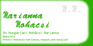 marianna mohacsi business card