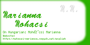 marianna mohacsi business card